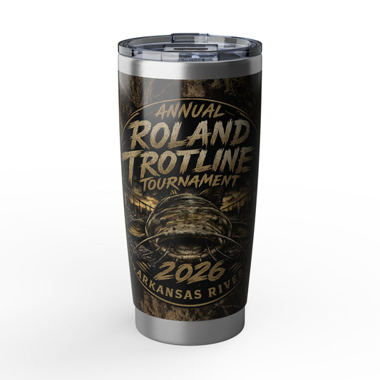 Roland Trotline Tournament 2026 20oz Tumbler – Arkansas River Fishing Camo