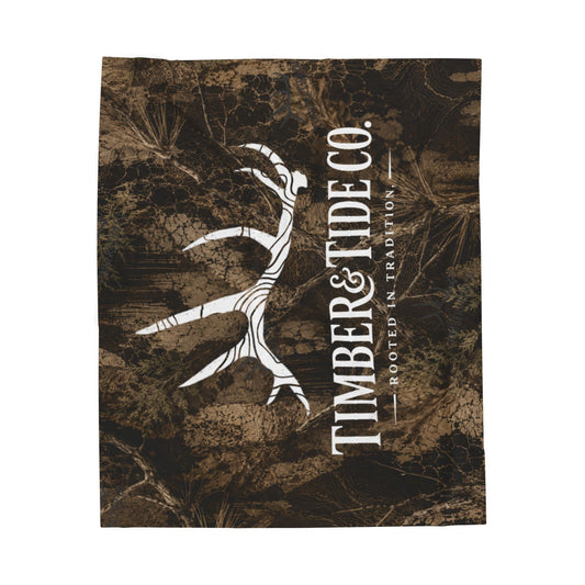 Plush Blanket — Timber & Tide Co. Camouflage Antler Velveteen Throw